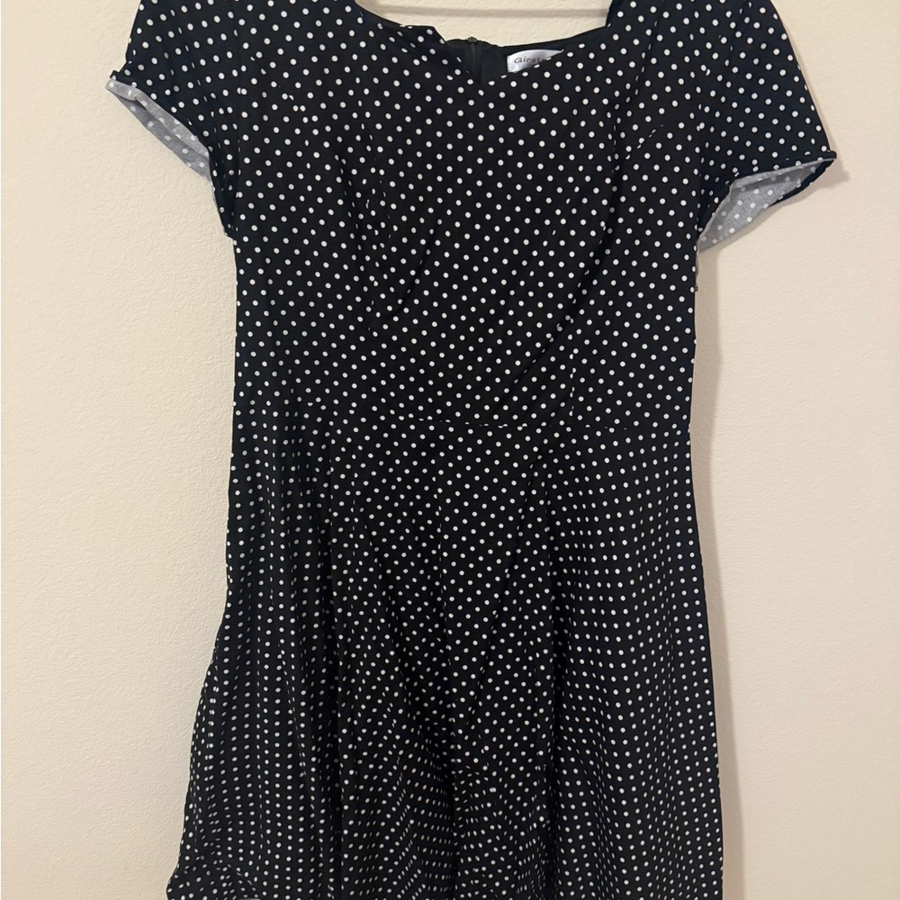 Polka Dot retro Dress - Black and White